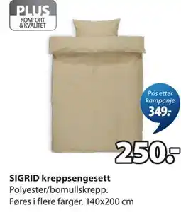JYSK SIGRID kreppsengesett tilbud