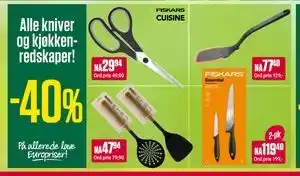 Alle kniver og kjøkkenredskaper!
