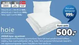 JYSK UNIQUE dyne- og putesett tilbud