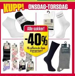 Europris Alle sokker! tilbud