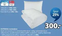 JYSK KVITEKOLL termodyne tilbud