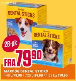 Europris MAXDOG DENTAL STICKS tilbud