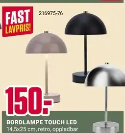 Europris BORDLAMPE TOUCH LED tilbud