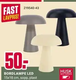 Europris BORDLAMPE LED tilbud