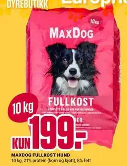 Europris MAXDOG FULLKOST HUND tilbud