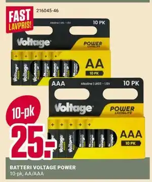 Europris BATTERI VOLTAGE POWER tilbud