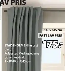 JYSK STADSHOLMEN lystett gardin tilbud