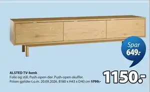 ALSTED TV-benk