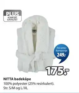 JYSK NITTA badekåpe tilbud