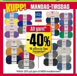 Europris Alt garn! tilbud