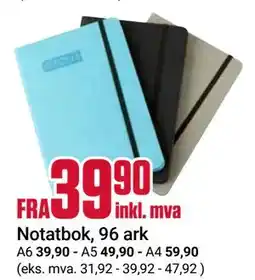 Europris Notatbok, 96 ark tilbud