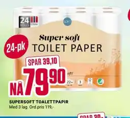 Europris SUPERSOFT TOALETTPAPIR tilbud