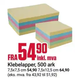 Europris Klebelapper, 500 ark tilbud