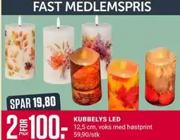 Europris KUBBELYS LED, Medlemspris tilbud