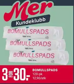 Europris BOMULLSPADS, Medlemspris tilbud