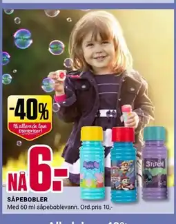 Europris SÅPEBOBLER tilbud