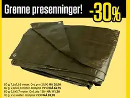 Europris Grønne presenninger! tilbud