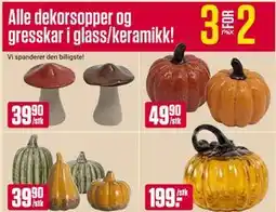 Europris Alle dekorsopper og gresskar i glass/keramikk tilbud