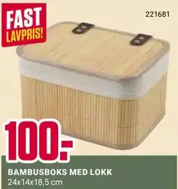 Europris BAMBUSBOKS MED LOKK tilbud