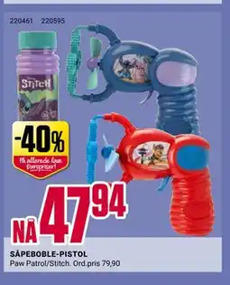 Europris SÅPEBOBLE-PISTOL tilbud