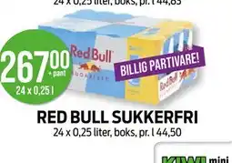 Kiwi RED BULL SUKKERFRI tilbud
