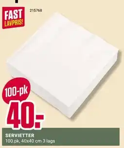 Europris SERVIETTER tilbud