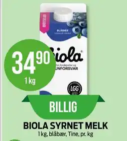 Kiwi BIOLA SYRNET MELK tilbud