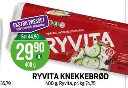 Kiwi RYVITA KNEKKEBRØD tilbud