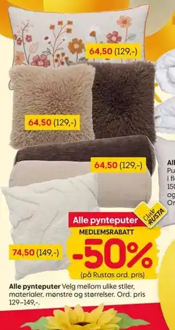Rusta Alle pynteputer, Medlemspris tilbud