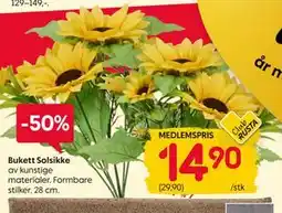 Rusta Bukett Solsikke, Medlemspris tilbud