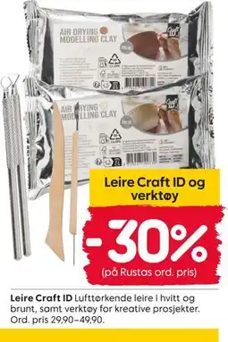 Rusta Leire Craft ID og verktøy tilbud