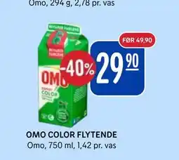 Rema 1000 OMO COLOR FLYTENDE tilbud