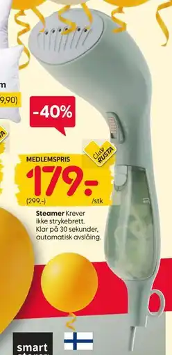Rusta Steamer, Medlemspris tilbud