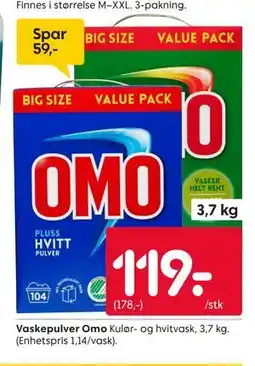 Rusta Vaskepulver Omo tilbud