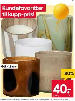 Rusta Lys Cleo tilbud