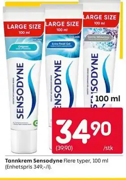 Rusta Tannkrem Sensodyne tilbud