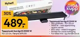 Gigaboks Teppanyaki bordgrill 2000 W tilbud