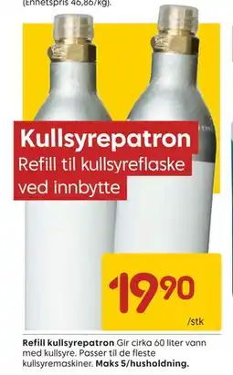 Rusta Refill kullsyrepatron tilbud