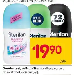 Rusta Deodorant, roll-on Sterilan tilbud