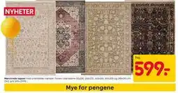 Rusta Mønstrede tepper tilbud