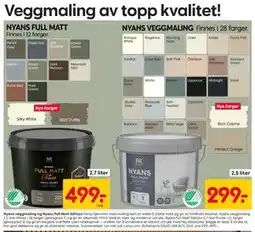 Rusta Nyans veggmaling og Nyans Full Matt Edition tilbud