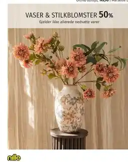 Nille VASER & STILKBLOMSTER tilbud