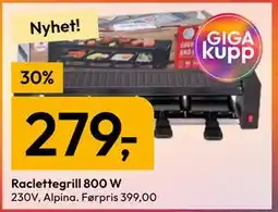 Gigaboks Raclettegrill 800 W tilbud