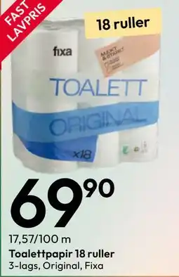 Gigaboks Toalettpapir 18 ruller tilbud