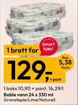 Gigaboks Boble vann 24 x 330 ml tilbud