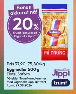 Gigaboks Eggnudler 500 g tilbud