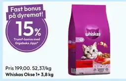 Gigaboks Whiskas Okse 1+ 3,8 kg tilbud