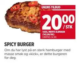 Meny SPICY BURGER tilbud