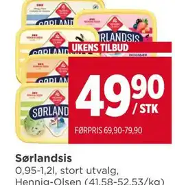 Meny Sørlandsis tilbud
