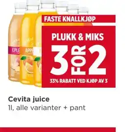 Meny Cevita juice tilbud
